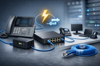 IP-телефоны с PoE: почему офисная телефония переходит на один кабель