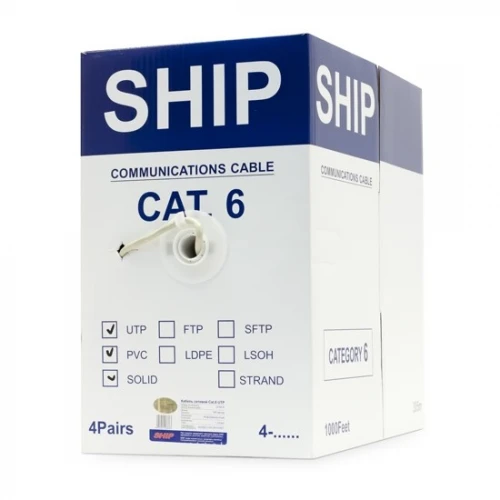 Кабель сетевой SHIP D165S-P Cat.6 UTP PVC