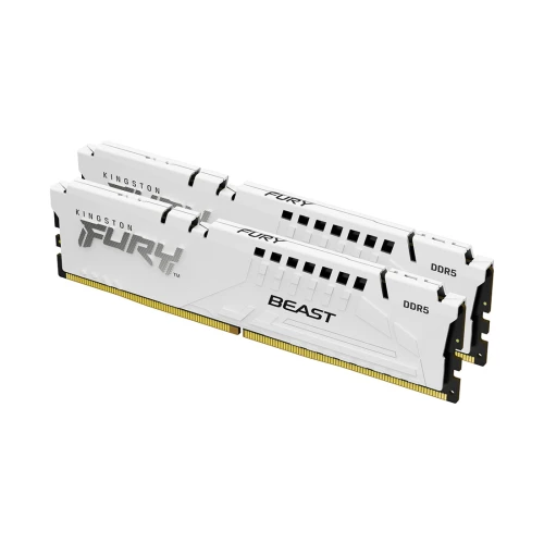 Комплект модулей памяти Kingston FURY Beast White XMP KF552C40BWK2-32 DDR5 32GB (Kit 2x16GB) 5200MHz