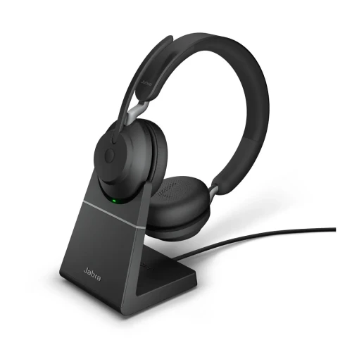 Jabra Evolve2 65 Link380c MS Stereo Stand Black