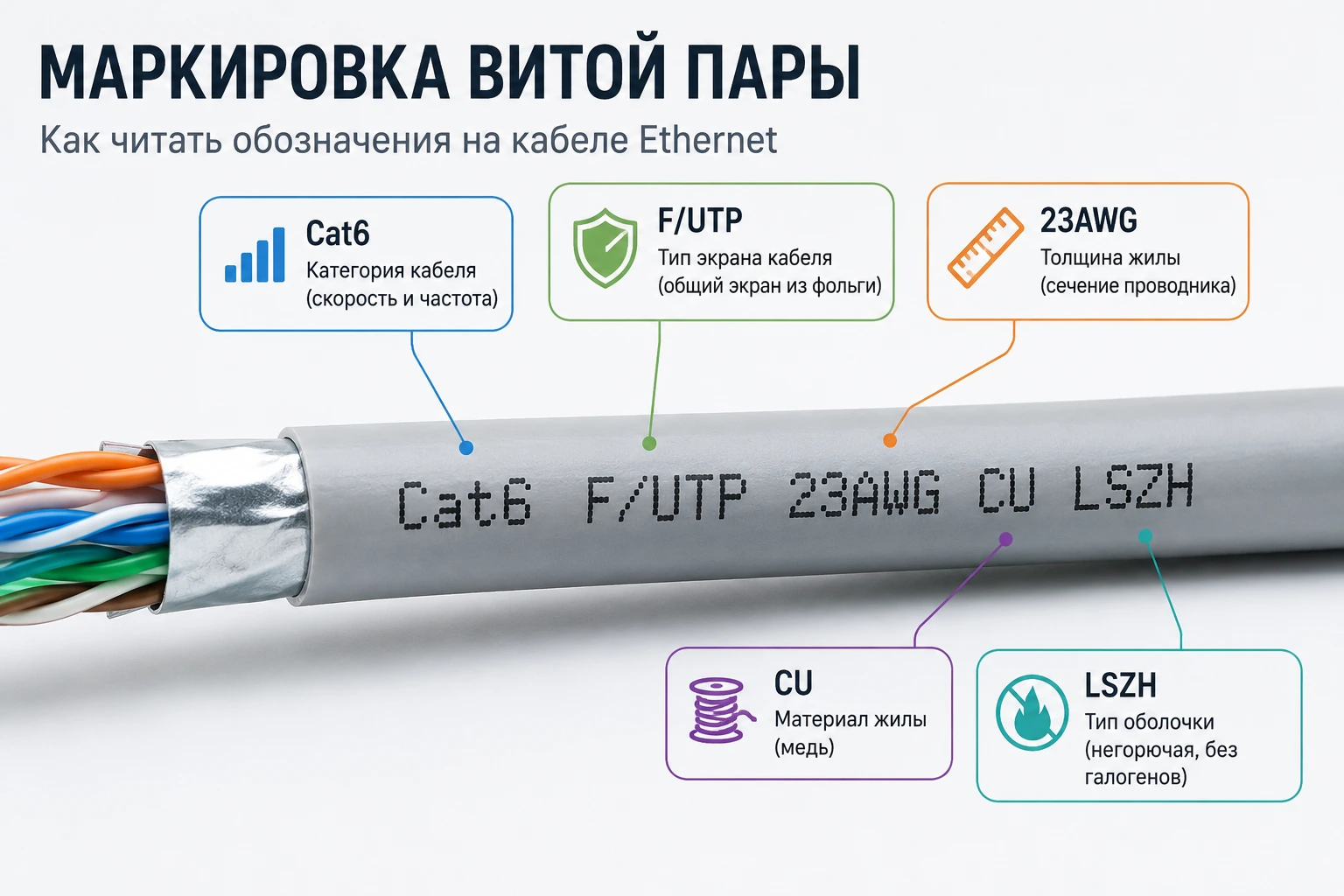 Читаем маркировку кабеля