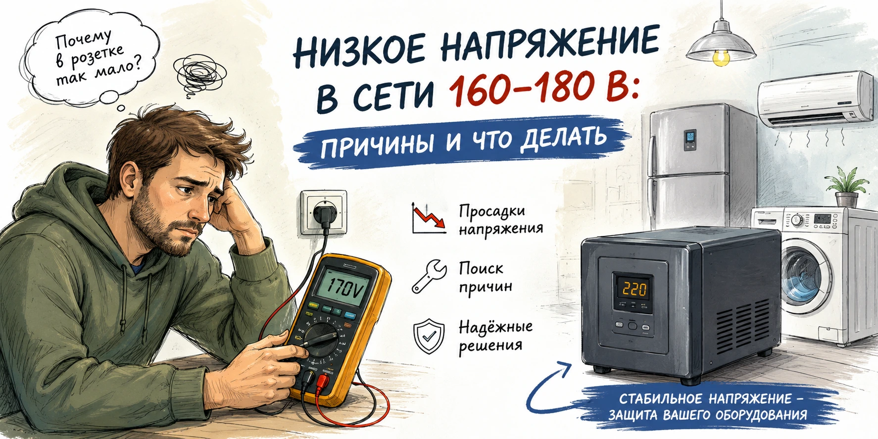 Низкое напряжение в доме