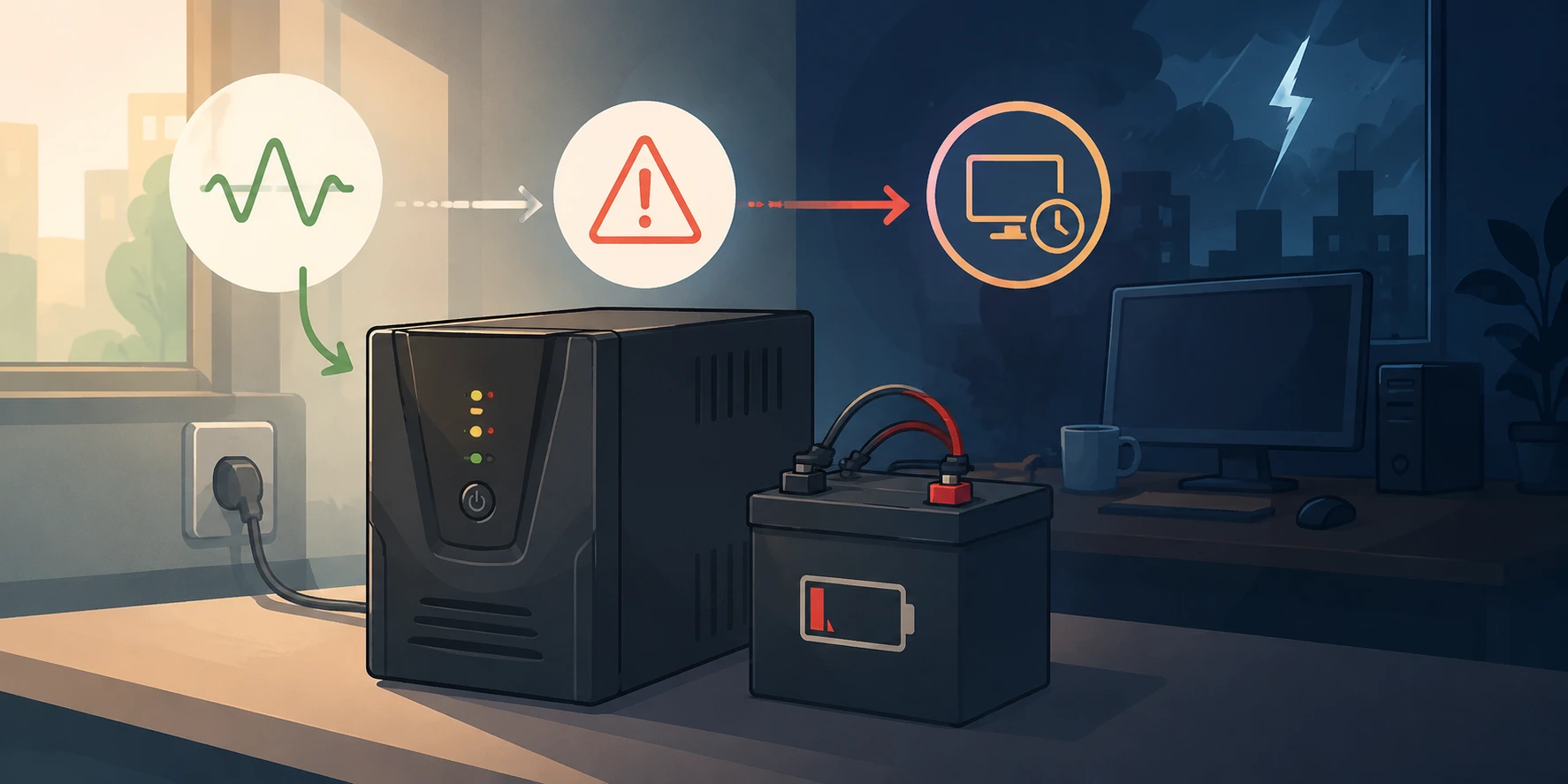 Работа UPS